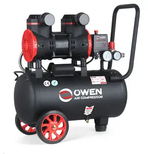 Taizhou compressores de ar profissionais silenciosos, óleo portátil, compressor de ar livre, 24l