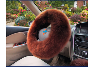 Couverture de <span class=keywords><strong>volant</strong></span> de voiture en fausse fourrure de mouton moelleux de style sport de 15 pouces Design élégant pour VW pour l'<span class=keywords><strong>hiver</strong></span> - Product Image 3