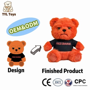 Jouets en peluche personnalisés, jouet en peluche chien brodé, animaux en peluche de dessin animé personnalisés en salopette, peluche douce, cadeau pour enfants - Product Image 2