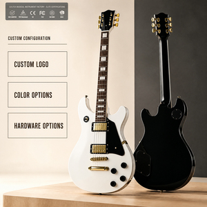 Nueva Guitarra Eléctrica Estilo LP con Pastillas Humbucker Dobles, Herrajes Dorados, Acabado Brillante, Personalizada de Fábrica, OEM, ODM - Product Image 1