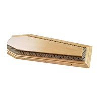 Ataúd Funerario Estilo Europeo SDD Tmallwood, Color Madera, Tipo Pared de Ladrillo, Tallado CNC, Líneas Precisas, Tamaño Personalizado