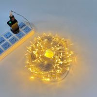 3m20 LEDs Lichterkette für Außen- und Innenbereich, Weihnachtsbaum-Dekoration, warmweiß, PVC-Draht, funkelnder Vorhang, IP20