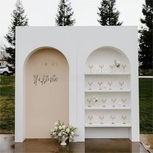 JINDA Wedding Champagne Wall Favor Wall Holders Wine Shelves DIY Acrylic Shelf Place Card Display <strong>Drink</strong> <strong>Stand</strong> Wall Party Decor - Product Image 1
