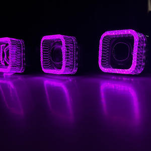 1.5인치 헤드라이트 프로젝터 할로 RGB 링 레트로핏 키트 DRL 스위치백 자동차 LED 매트릭스 렌즈 앱 제어 - Product Image 3