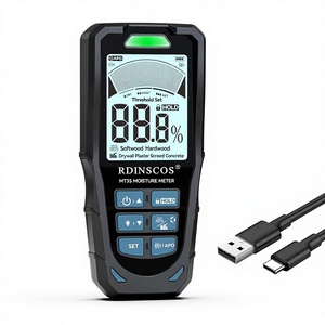 <span class=keywords><strong>Humidimètre</strong></span> numérique sans broches HEDAO MT35 pour cloisons sèches, <span class=keywords><strong>bois</strong></span> <span class=keywords><strong>de</strong></span> <span class=keywords><strong>chauffage</strong></span> et <span class=keywords><strong>bois</strong></span> d'œuvre, avec écran LCD 3 couleurs, alarme sonore et fonction HOLD (Noir) - Product Image 1