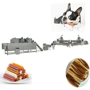 Food line dog make pet treats food extruder sticks food making machine dog chews making production line Dog teething toy