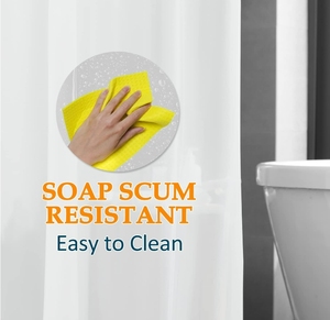 Cortina de <span class=keywords><strong>ducha</strong></span> de peva esmerilada con imán, venta al por mayor, <span class=keywords><strong>ya</strong></span> hechas - Product Image 4