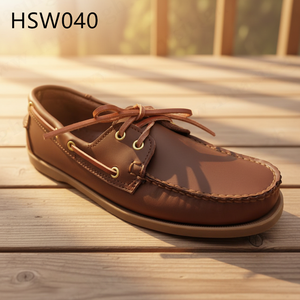 ZYF, <span class=keywords><strong>Scarpe</strong></span> Basse Casual in Pelle Marrone Stile Nautico con Lacci, Modello Penny, per il Tempo Libero, Taglie Grandi HSW040 - Product Image 2