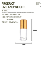 Flacons d'échantillons de parfum en verre à bille de 3 ml, 6 ml, 12 ml, mini-vials de luxe avec gravure et emballage en carton givré