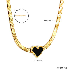 Collar de cadena de oro con forma de corazón para mujer, colgante sencillo, joyería para uso diario - Product Image 4