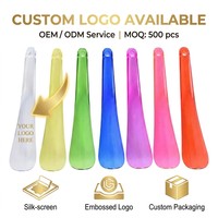 Chausse-pied conique semi-transparent en cristal de 19,5 cm (7,68 pouces) – 7 couleurs vives, léger, portable, idéal pour hôtel, voyage, cadeau, OEM
