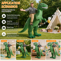 Costume gonflable amusant pour adulte, dinosaures à chevaucher, pour fête d'Halloween, costume d'animal gonflable, mascotte pour performance de carnaval
