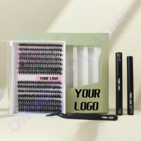 ZM Lashee Venta al por Mayor, Diseño Personalizado, Pestañas Individuales en Racimos, 18mm, Pestañas de Visón con Base Ancha, Kit de Pestañas en Racimos, Volumen