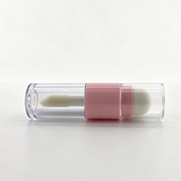 Flacon vide personnalisé avec logo, 3 ml, transparent, carré, à bouchon à vis, pour brillant à lèvres, en plastique premium, pour cosmétiques liquides et rouges à lèvres