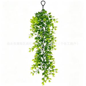 Artificial <b>Eucalyptus</b> Vine Wall Hanging Plant With Red Berries Plastic Decor 30cm-100cm Bouquet Style - Product Image 3