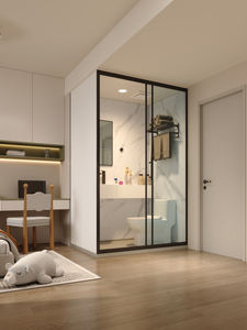 ห้องอาบน้ำกระจกทรงสี่เหลี่ยมผืนผ้า ดีไซน์ทันสมัย คุณภาพพรีเมียม ประหยัดพลังงาน ขนาด 1.3*1.0 เมตร กระจกนิรภัย พร้อมกรอบอลูมิเนียมอัลลอย - Product Image 2