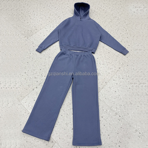 Ensemble décontracté unisexe 2 pièces : sweat à capuche et pantalon de jogging amples en polaire technique, coupe-vent confortable pour hommes – Fabricant de survêtements personnalisés - Product Image 3