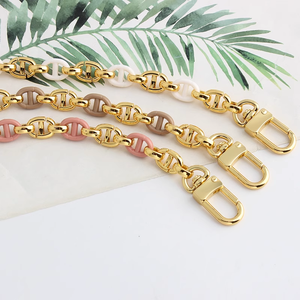 新しい樹脂混合金属バッグストラップ手作りチェーンハンドバッグアクセサリー装飾チェーン - Product Image 4