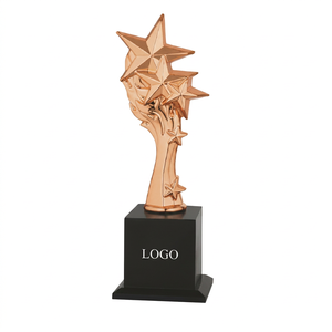 Trofeo Estrella Chapado en Oro con Base Grabada con Láser Modelo 747 Impresión UV Portátil para Actividades Promocionales Base de Metal Fundido a Presión - Product Image 1