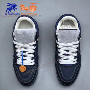 Baskets de sport de luxe originales de haute qualité pour hommes en tissu denim, idéales pour la course et la marche - Product Image 3