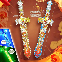 Épée Lumineuse Dragon avec Effets Sonores Jouet pour Enfants Épées en Plastique LED Lumineuses Vente en Gros