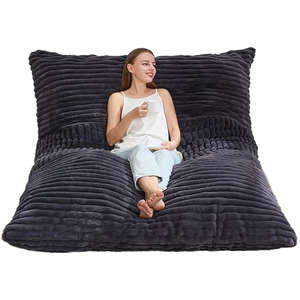 Premium Cord-Sitzsack-Sessel Groß 2-in-1 Faltbare Bodencouch Vakuumkomprimiert Voll-Schaumstoff-Sitzgelegenheit zum Lesen, Spielen, fürs Schlafzimmer - Product Image 1