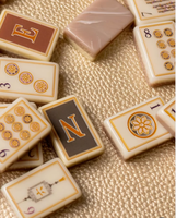 Jeu de Mahjong de Luxe Américain avec Tuiles en Opaline Gravées, Tuiles en Acrylique