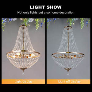 Tùy chỉnh khách sạn treo đèn cầu thang đám cưới trang trí pha lê sang trọng <span class=keywords><strong>LED</strong></span> Đèn chùm đồ đạc trần đèn chùm - Product Image 6