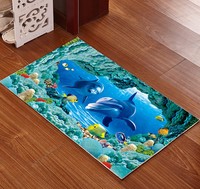 Tapis de salon pour adolescents à motif animalier style poisson, en mousse souple antidérapante, pour le camping et l'exercice