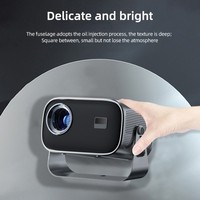 Mini projecteur électrique 5G WiFi BT 720P Android 13, compatible 4K, prêt pour la 3D, stéréo HIFI, home cinéma portable, extérieur, LCD 150 pouces, 200 ANSI