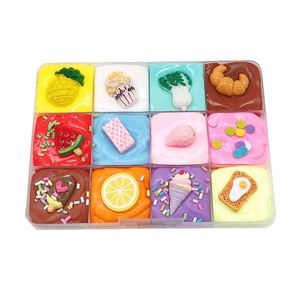 12-Colorful Slime <b>Polymer</b> Clay Kit DIY Toys for Kids Direct Sale Ramen Paste Color Fruit Colorful Slime Clay Bow Playdough Slime - Product Image 3