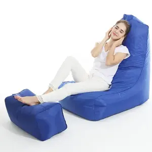 Pouf à dossier haut imperméable 420D Polyester Oxford adulte paresseux pouf chaise sans remplissage