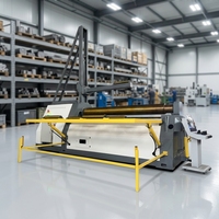 Machine de cintrage de tôles industrielle CNC à 4 rouleaux, contrôlée par PLC, automatique, hydraulique, pour le cintrage et le façonnage des extrémités