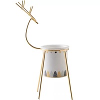 Style nordique Table Décoration Métal Fer Cerf Elk En Forme De Stockage Rack Plante Pot Pot De Fleur pour Bureau Décor Métal Artisanat Chine