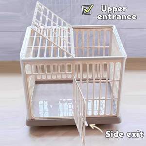 <span class=keywords><strong>Jaula</strong></span> móvil de plástico <span class=keywords><strong>para</strong></span> perros con ruedas y entrada de doble puerta <span class=keywords><strong>para</strong></span> mascotas pequeñas, venta al por mayor - Product Image 2