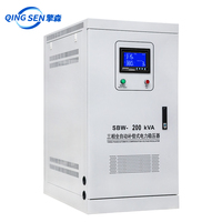 Régulateur de tension automatique triphasé 200 KVA haute efficacité SVC avec affichage LED, alimentation CA, bobine en cuivre, données