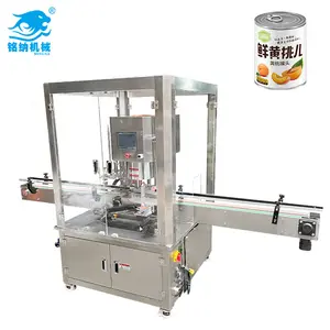 MingNa Automatic Vacuum Canning Machine Canned Yellow Peach Pineapple Auto Vacuum Tin Can Closing Sealing