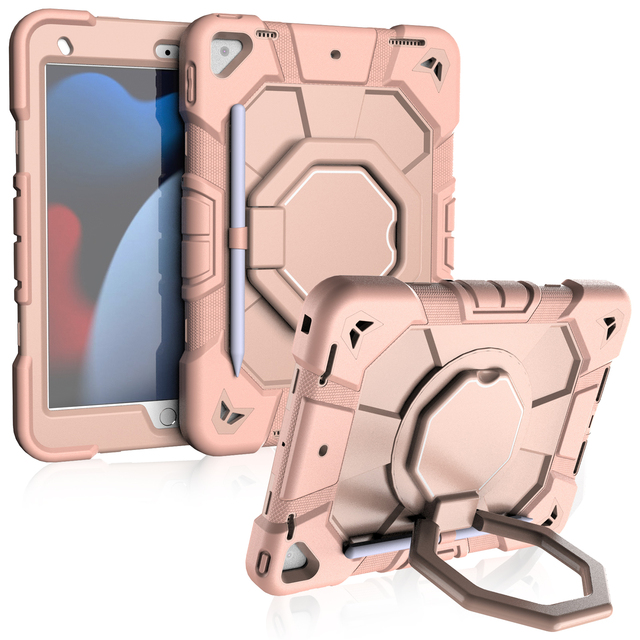 For iPad 7th 8th 9th 10th Generation case Shockproof Kickstand Rubber Silicone Tablet Covers Cases for iPad 10.2 Inch 10.9 Inch
