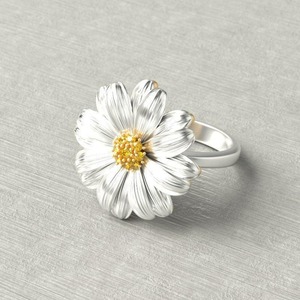 Anello Vintage con Fiore a Margherita, Regalo Quotidiano per Donne, Ideale per Feste - Product Image 5