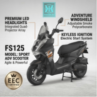 Scooter à essence 125cc EURO 5 pour adultes, cyclomoteur à quatre temps refroidi par air, moto de rue, vitesse maximale de 80 km/h, transmission CDI EFI CVT