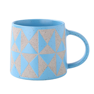 Taza de Café de Cerámica, Porcelana Verde con Diseño Geométrico, Estilo Europeo, Taza para Desayuno o Té, Tazas para Regalo - Product Image 4