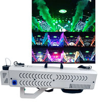 Machine à fumée portative en fer éclairée par LED pour les événements de mariage massifs Mitrailleuse à brouillard