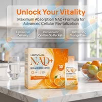 Bolsitas de Bebida Liposomal NAD+ de Naranja 10ml, Paquete Portátil de Bienestar Diario, 30 Porciones, Empaque Personalizado, Proveedor Mayorista OEM