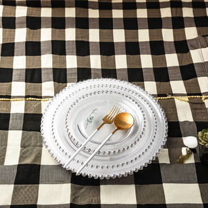 Placas <span class=keywords><strong>de</strong></span> cargador desechables en vidrio plateado marrón claro blanco negro borde <span class=keywords><strong>de</strong></span> oro <span class=keywords><strong>material</strong></span> plástico acrílico para ocasiones <span class=keywords><strong>de</strong></span> boda viajes - Product Image 3