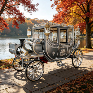 Calèche royale de luxe multi-passeurs à motif décoratif personnalisé, idéale pour les projets hôteliers, de réception et commerciaux - Product Image 1