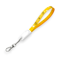 Cordón con Logotipo Personalizado para Regalo Empresarial, Impresión por Sublimación, Cable de Carga USB 2 en 1, Cordón con Cable de Carga