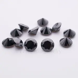 2024 5A CZ Gems by CZ Gemstones 4mm~6mm round Brilliant Cut Synthetic White Black Pink Green Loose Cubic Zirconia Jewelry Stone