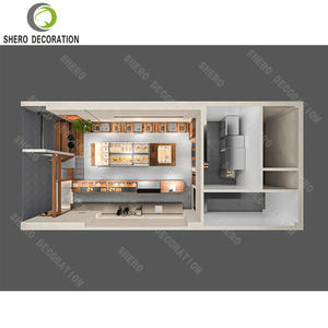 Comptoir de présentation de boulangerie en bois de luxe pour l'aménagement intérieur de boulangerie commerciale, avec étagères, mobilier de boulangerie durable et personnalisé - Product Image 6