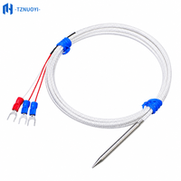 Sensor Suhu Tipe PT100/Pt1000 Platinum Thermistor/K-Type Thermocouple, Probe OEM/ODM IP68 50mm