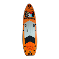 Planche de paddle gonflable double couche pour la pêche en extérieur avec pompe pour les détaillants